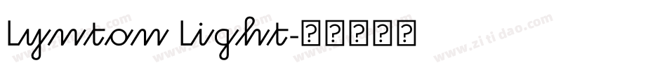 Lynton Light字体转换